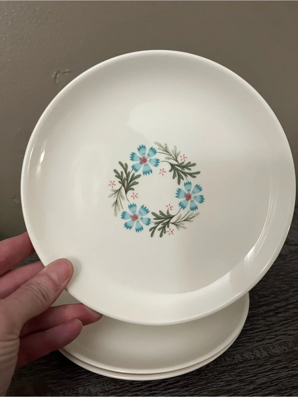Vintage Taylor Smith & Taylor “Bridal Wreath” salad plates set of four